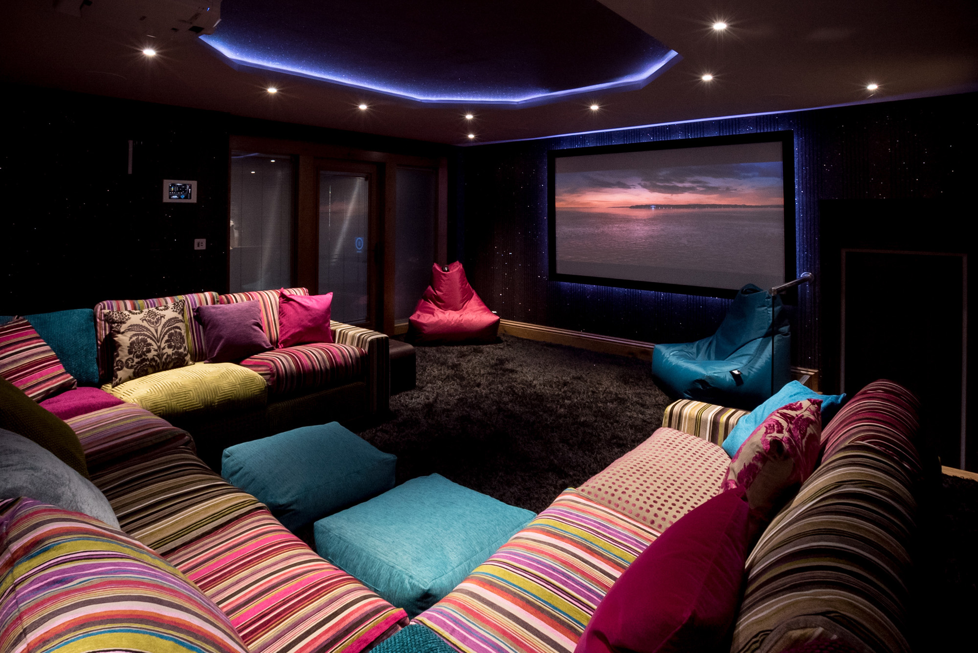 Cinema at Waternook, Howtown. Overlooking Ullswater in the Lake District, UK. Copyright Ben Barden Photography Ltd. 2015