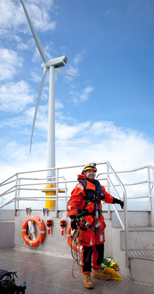 Offshore Climber - Ormonde Wind Farm, Irish Sea